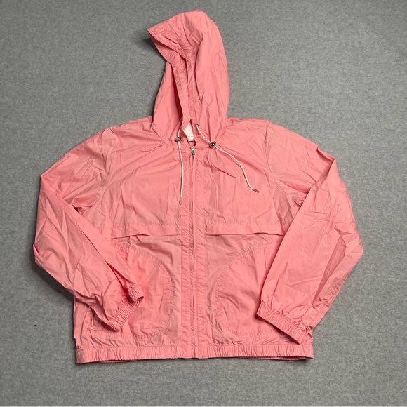 Anthropologie Jackets & Blazers - Anthropologie Jacket Womens Medium Solid Pink Full Zip Rain Windbreaker